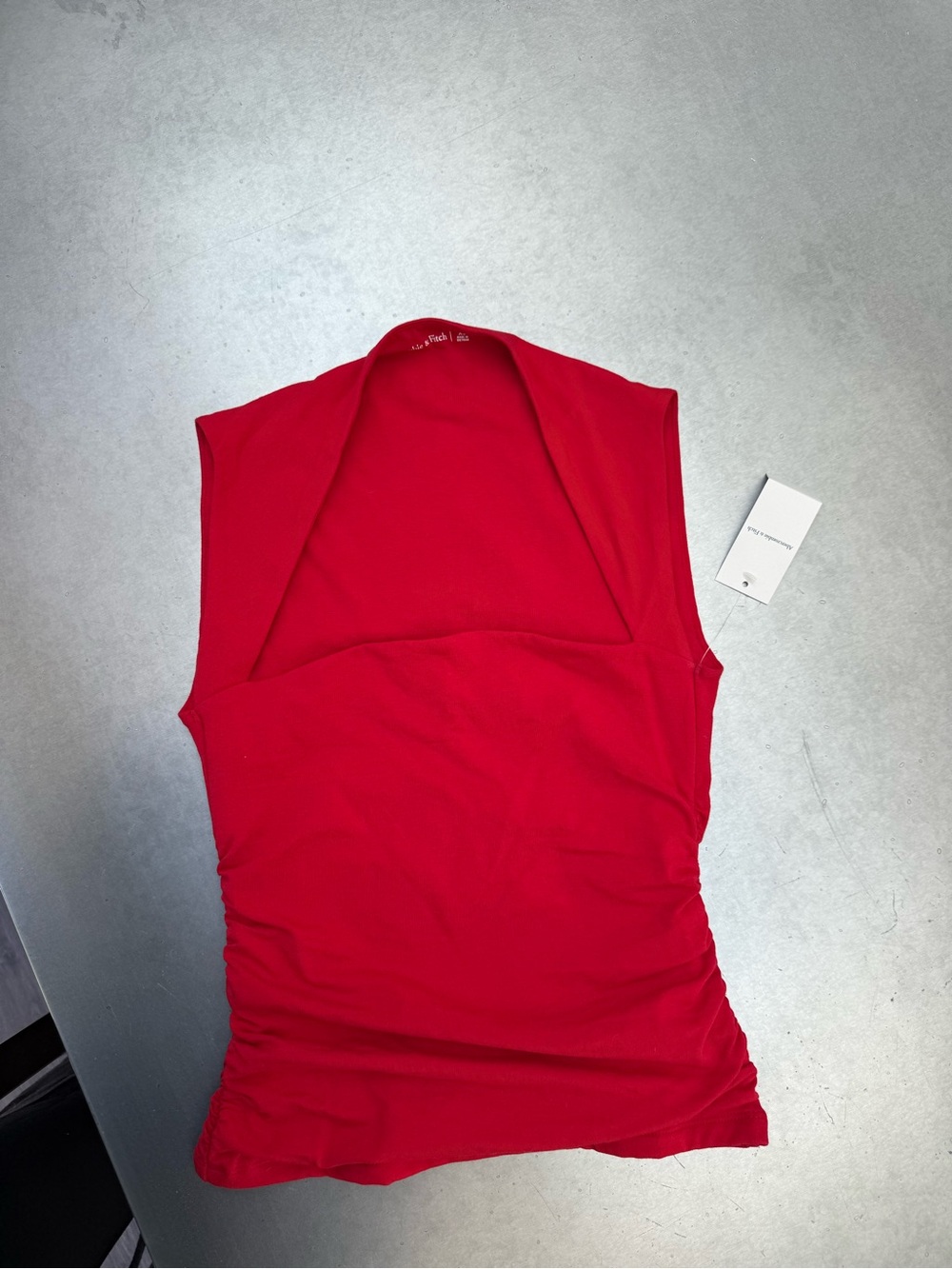 Abercrombie & Fitch Red Sleeveless Tank/Blouse